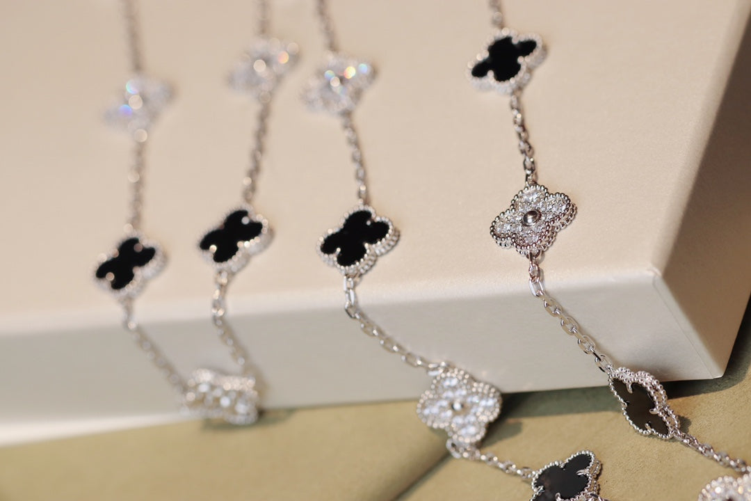 ¡®Lume Jewelry¡¯CLOVER 20 MOTIFS ONYX DIAMOND SILVER