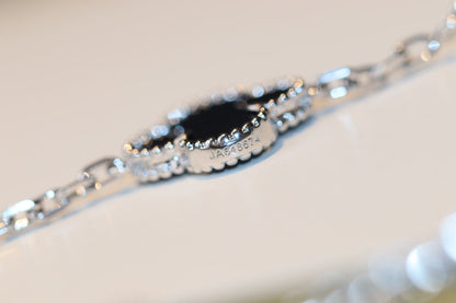 ¡®Lume Jewelry¡¯CLOVER 20 MOTIFS ONYX DIAMOND SILVER
