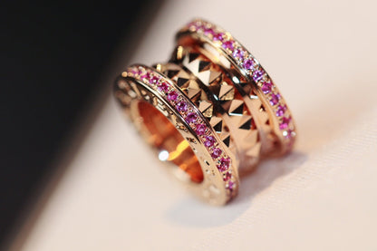 [Lume Jewelry]ZERO 1 ROCK PINK GOLD PINK DIAMOND NECKLACE