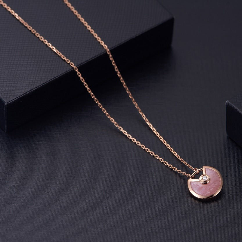 ¡®Lume Jewelry¡¯AMULETTE ROSE GOLD PINK MOP NECKLACE