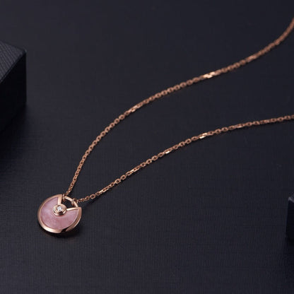 ¡®Lume Jewelry¡¯AMULETTE ROSE GOLD PINK MOP NECKLACE