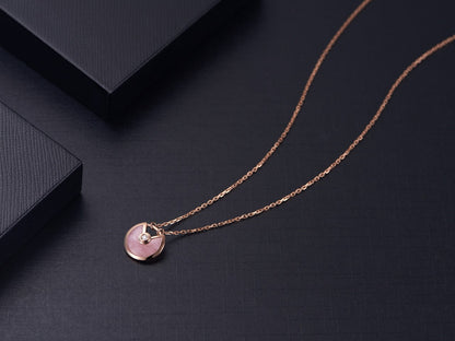 ¡®Lume Jewelry¡¯AMULETTE ROSE GOLD PINK MOP NECKLACE