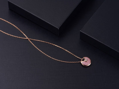 ¡®Lume Jewelry¡¯AMULETTE ROSE GOLD PINK MOP NECKLACE