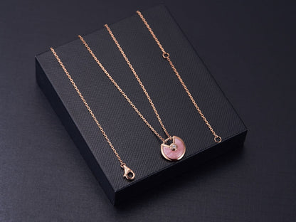¡®Lume Jewelry¡¯AMULETTE ROSE GOLD PINK MOP NECKLACE