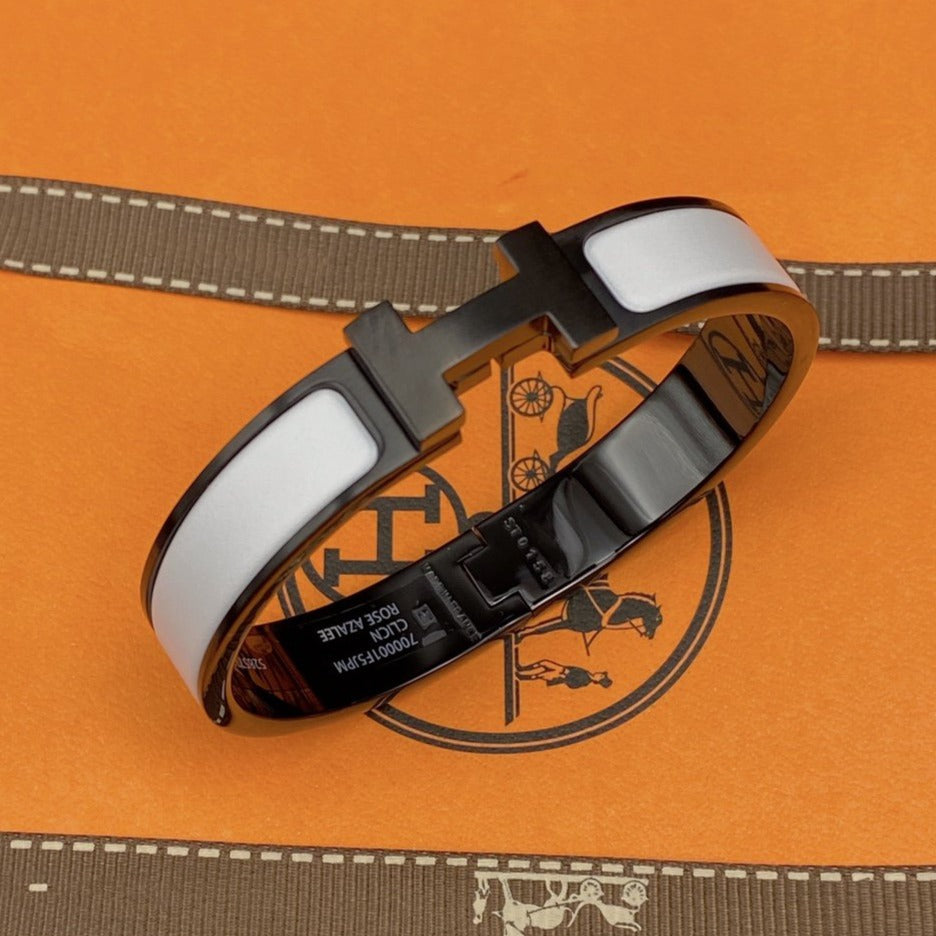 ¡®Lume Jewelry¡¯H BRACELET 12MM BLACK WHITE CERAMIC