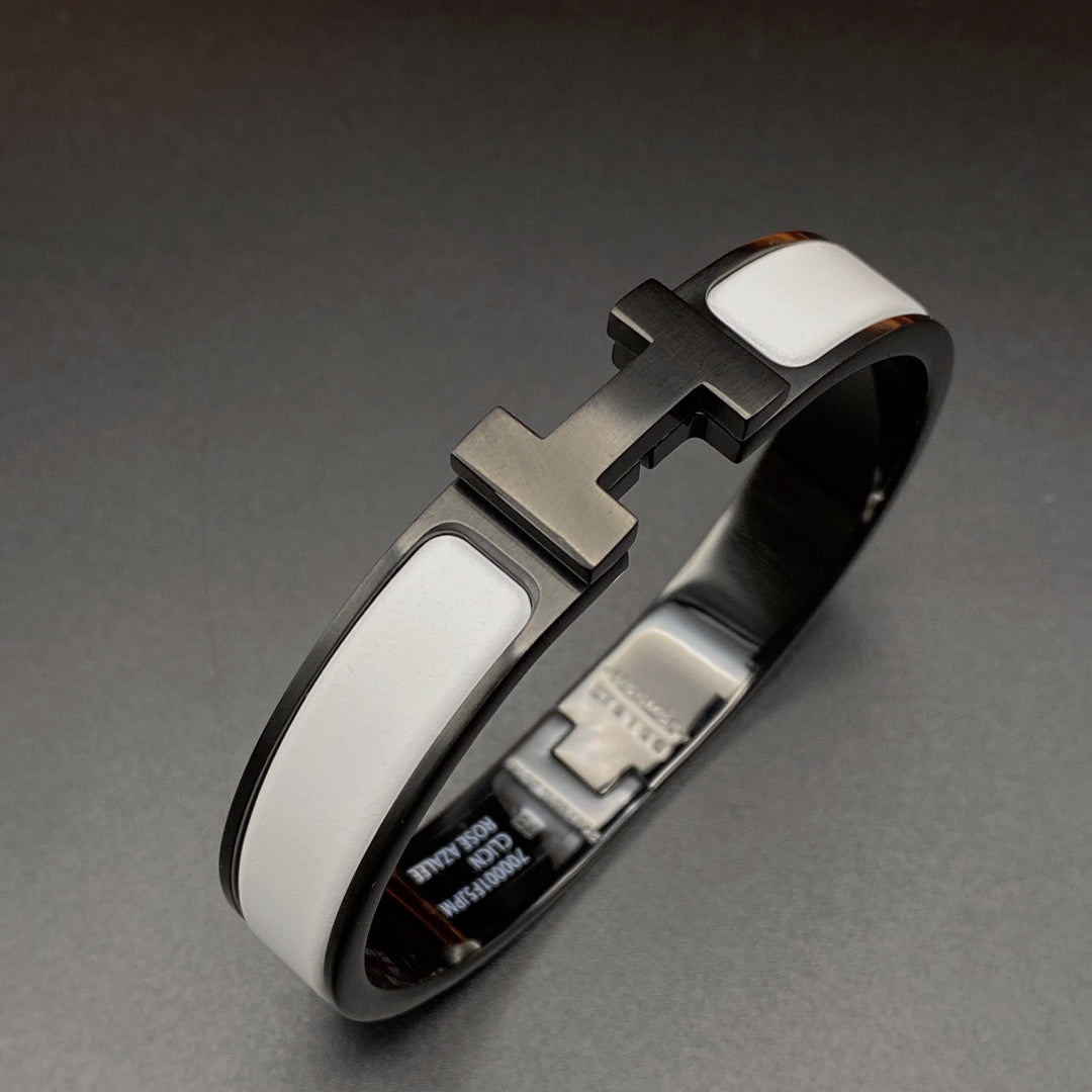 ¡®Lume Jewelry¡¯H BRACELET 12MM BLACK WHITE CERAMIC