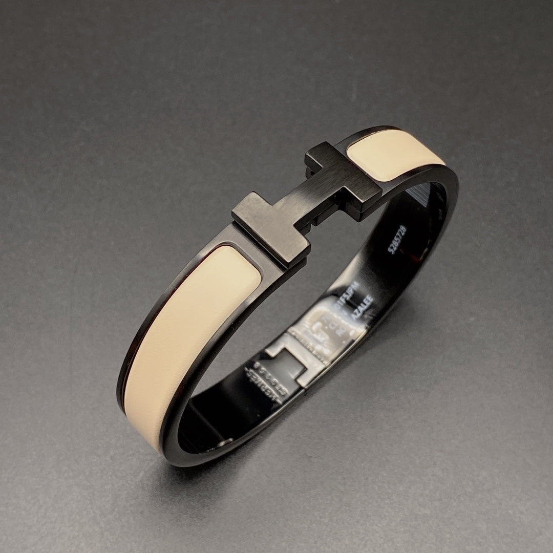 ¡®Lume Jewelry¡¯H BRACELET 12MM BLACK BEIGE CERAMIC