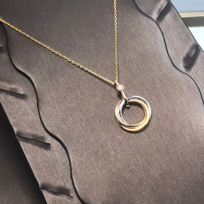 ¡®Lume Jewelry¡¯TRINITY SILVER GOLD PINK GOLD NECKLACE