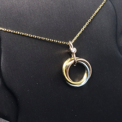 ¡®Lume Jewelry¡¯TRINITY SILVER GOLD PINK GOLD NECKLACE