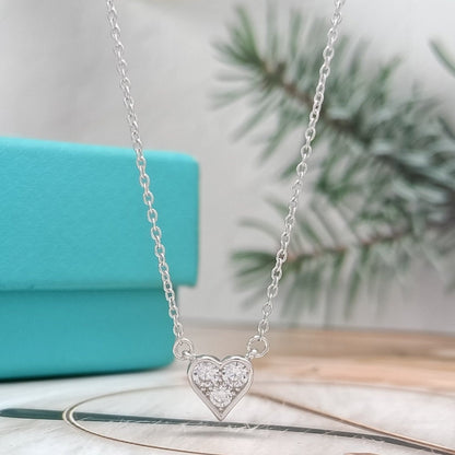 [Lume Jewelry]HEART 3 DIAMONDS PEDANT NECKLACE