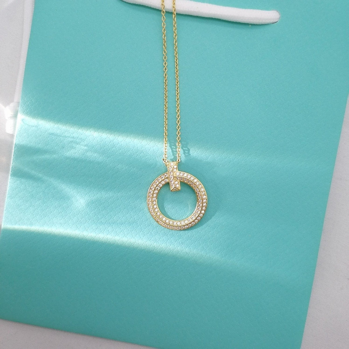 [Lume Jewelry]T WIRE PEDANT DIAMOND NECKLACE