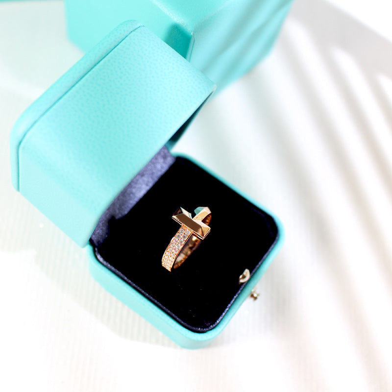 [Lume Jewelry]T1 NARROW DIAMOND PINK GOLD RING