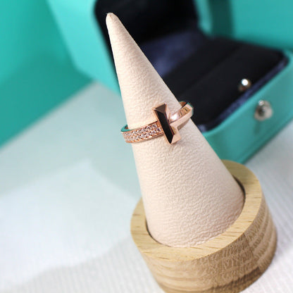 [Lume Jewelry]T1 NARROW DIAMOND PINK GOLD RING