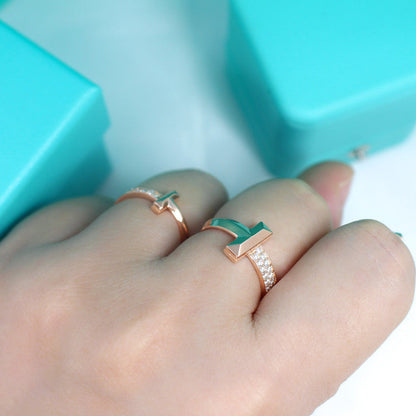[Lume Jewelry]T1 NARROW DIAMOND PINK GOLD RING