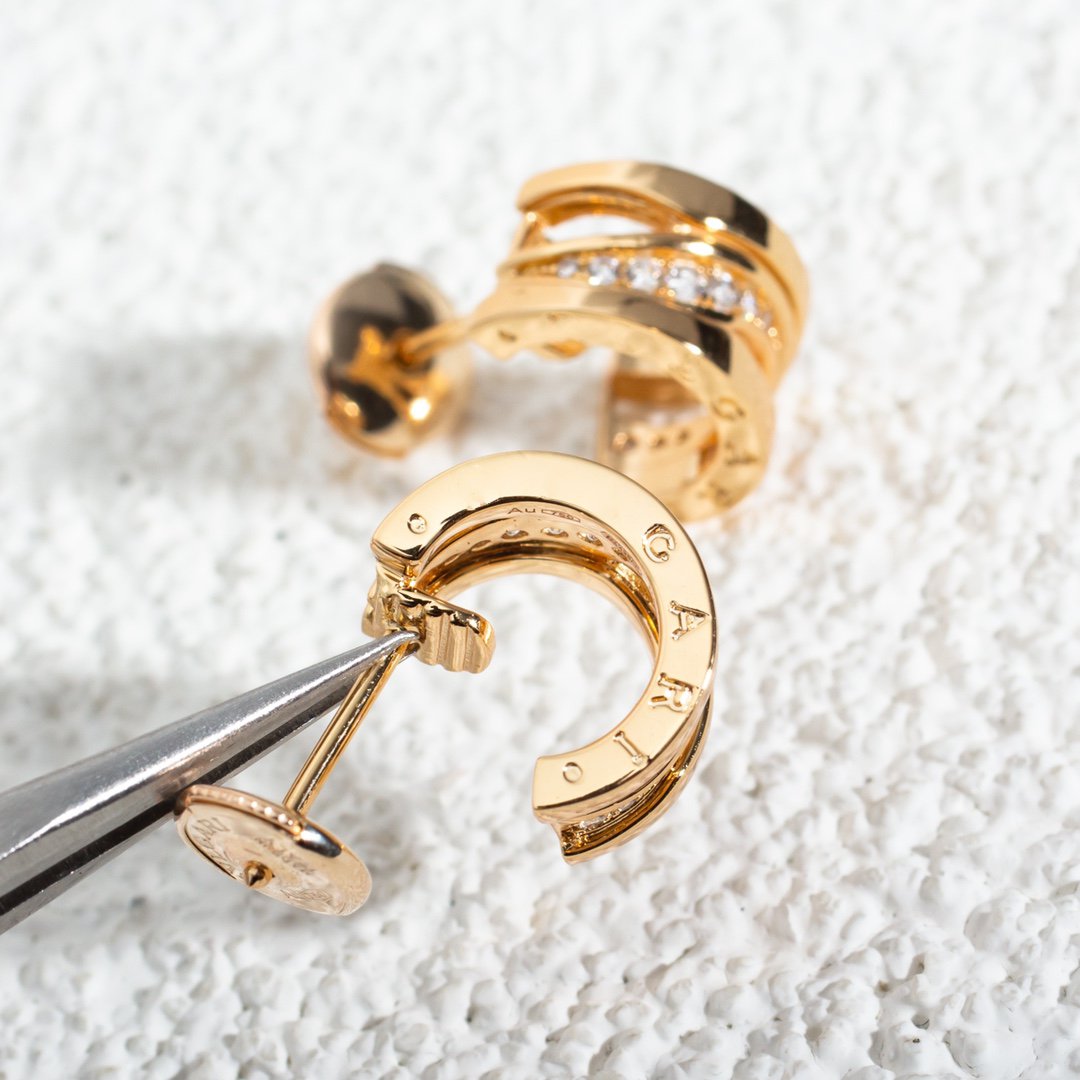[Lume Jewelry]ZERO 1 PINK GOLD DIAMONDS EARRINGS