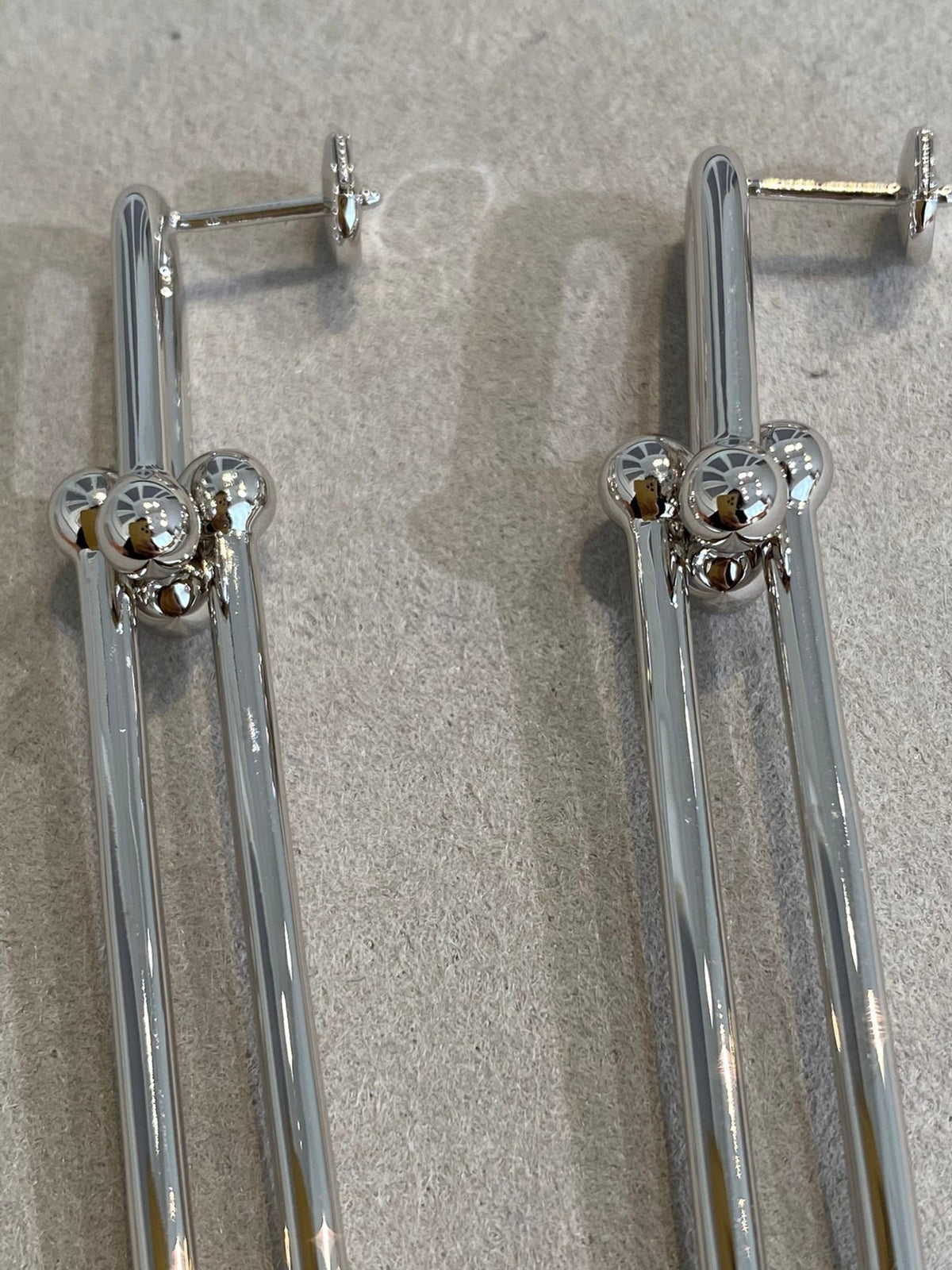 [Lume Jewelry]HARDWEAR DOUBLE LONG LINK EARRINGS