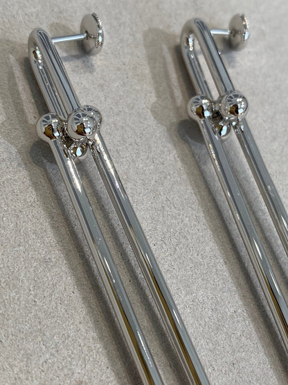 [Lume Jewelry]HARDWEAR DOUBLE LONG LINK EARRINGS