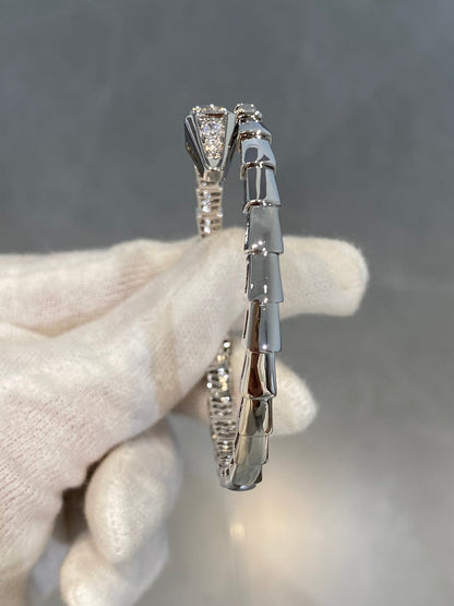[Lume Jewelry]SERPENTI BRACELET DIAMONDS SILVER