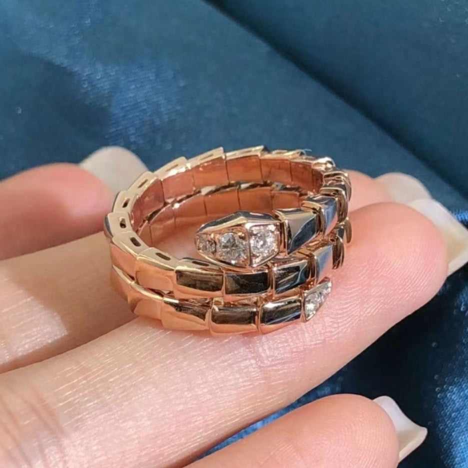 [Lume Jewelry]SERPENTS DOUBLE ROW DIAMOND RING