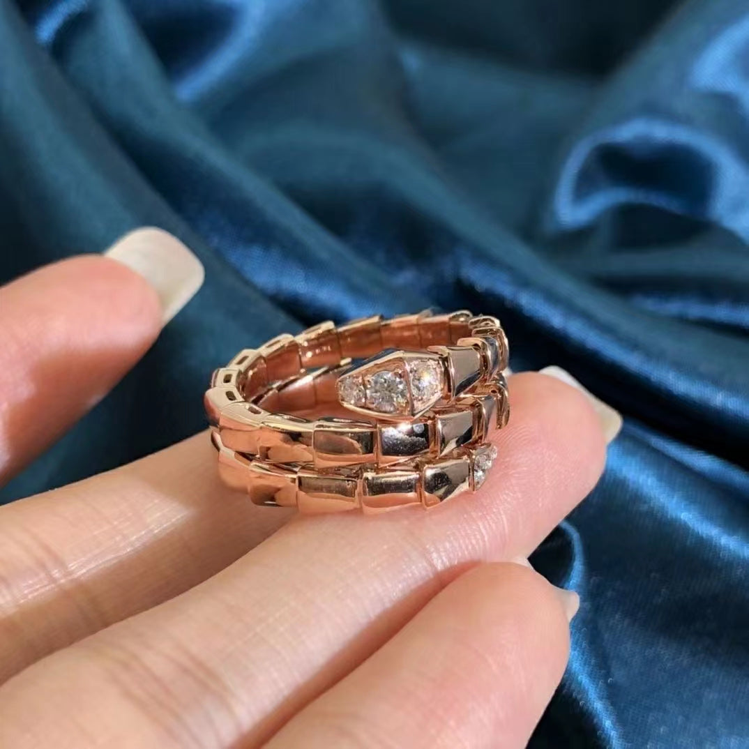 [Lume Jewelry]SERPENTS DOUBLE ROW DIAMOND RING