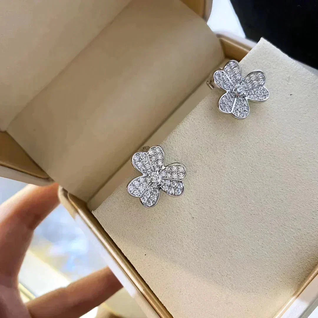 ¡®Lume Jewelry¡¯CLOVER COMOS DIAMOND EARRINGS SILVER