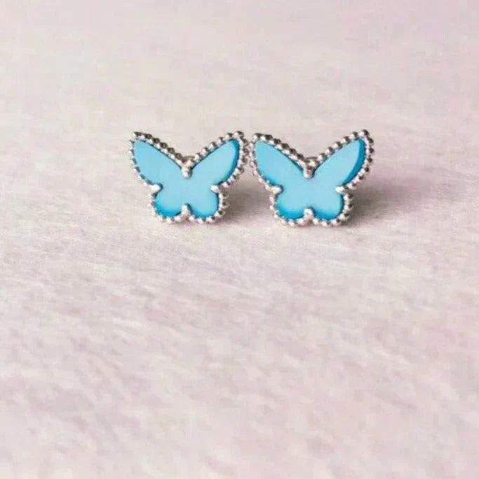 ¡®Lume Jewelry¡¯BUTTERFLY TURQUOISE EARRINGS SILVER