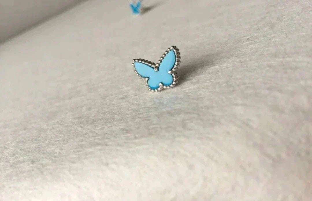 ¡®Lume Jewelry¡¯BUTTERFLY TURQUOISE EARRINGS SILVER