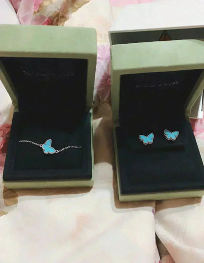 ¡®Lume Jewelry¡¯BUTTERFLY TURQUOISE EARRINGS SILVER