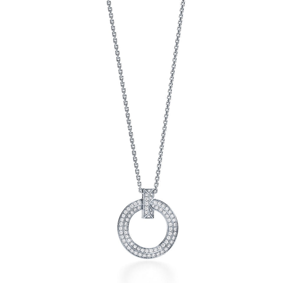 [Lume Jewelry]T CIRCLE PEDANT DIAMOND NECKLACE