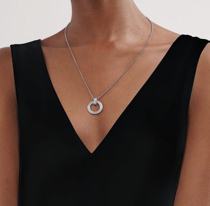 [Lume Jewelry]T CIRCLE PEDANT DIAMOND NECKLACE