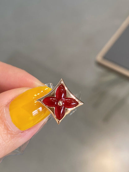 ¡®Lume Jewelry¡¯STAR AND SUN PINK GOLD CARNELIAN STUD EARRINGS