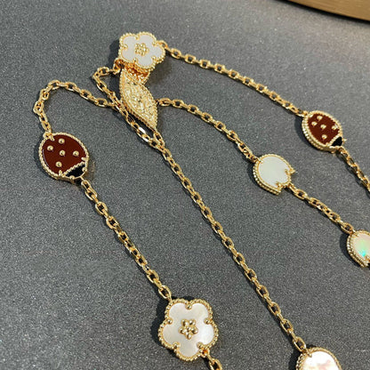 ¡®Lume Jewelry¡¯LUCKY SPRING 15 MOTIFS GOLD NECKLACE