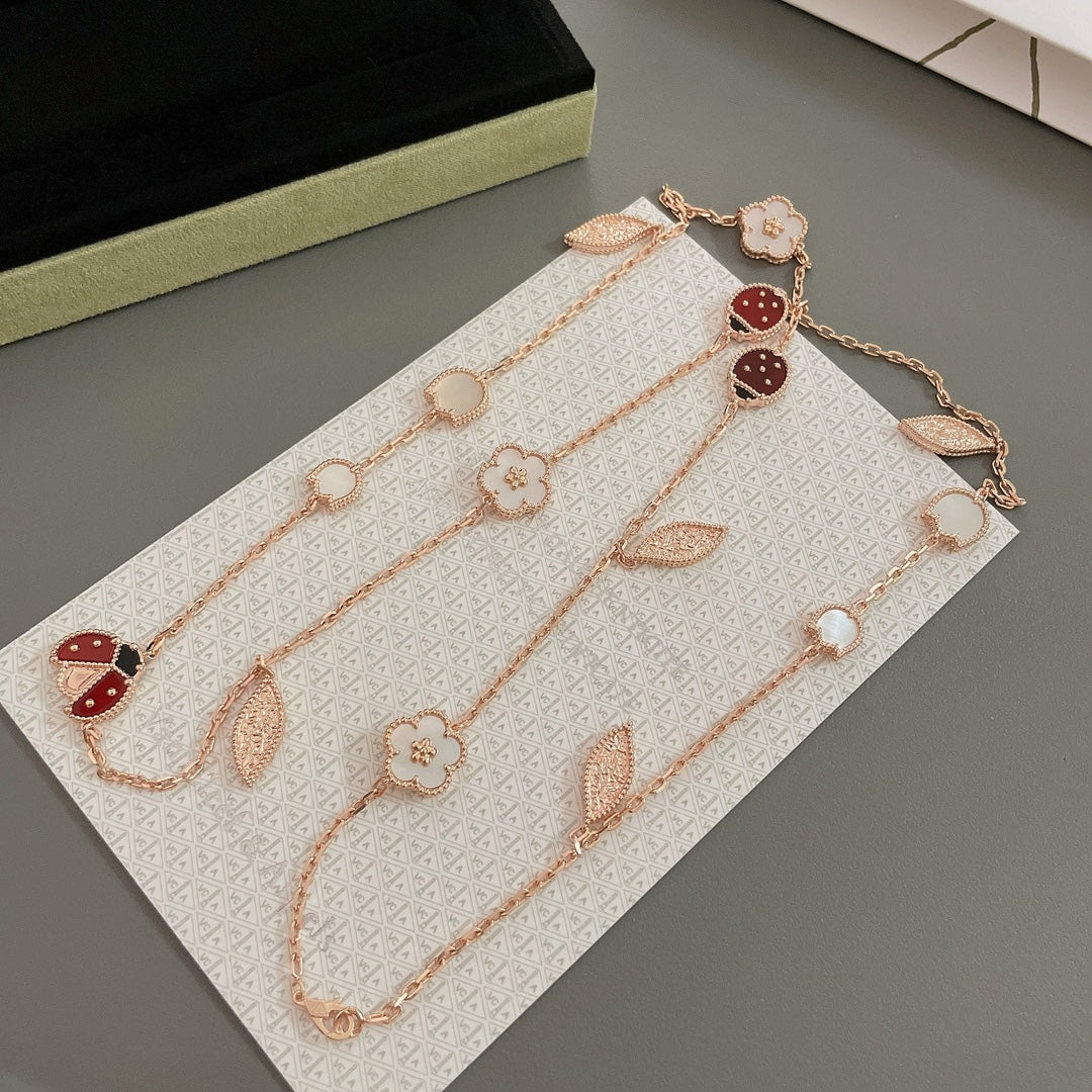 ¡®Lume Jewelry¡¯LUCKY SPRING 15 MOTIFS ROSE GOLD NECKLACE