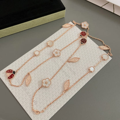 ¡®Lume Jewelry¡¯LUCKY SPRING 15 MOTIFS ROSE GOLD NECKLACE