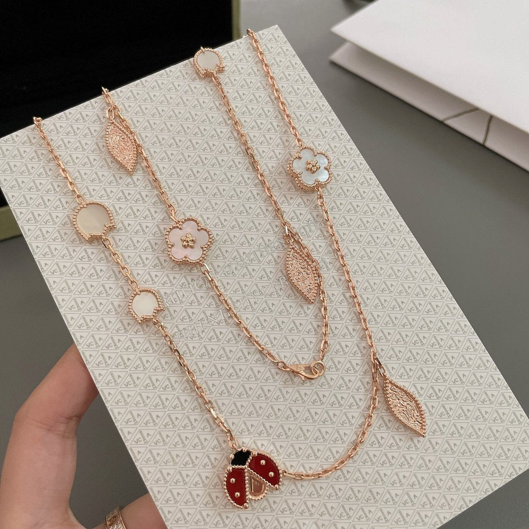 ¡®Lume Jewelry¡¯LUCKY SPRING 15 MOTIFS ROSE GOLD NECKLACE