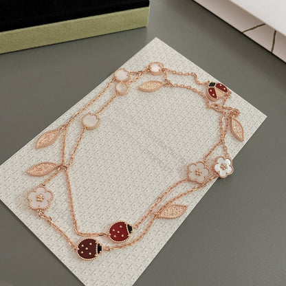 ¡®Lume Jewelry¡¯LUCKY SPRING 15 MOTIFS ROSE GOLD NECKLACE