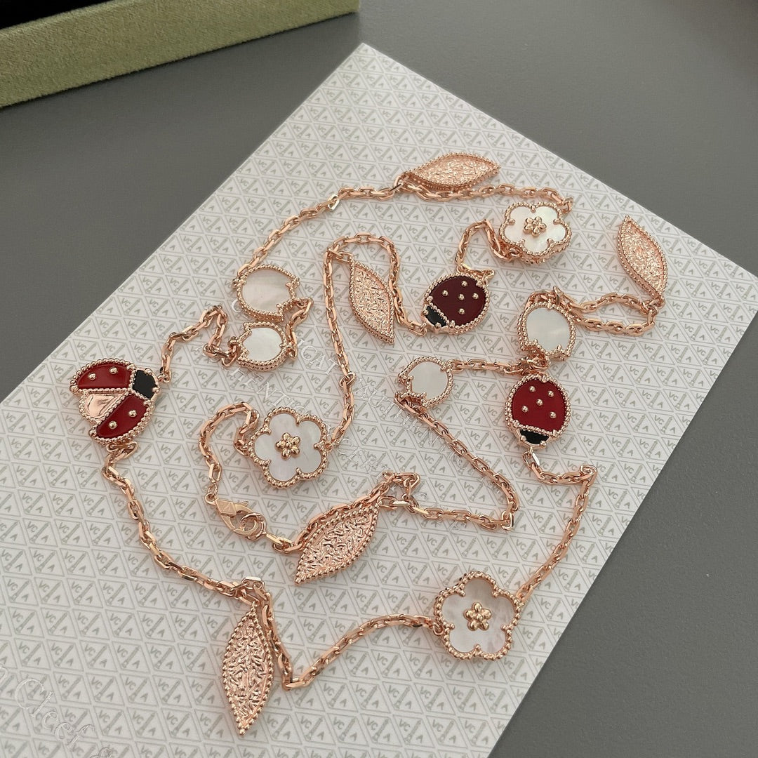 ¡®Lume Jewelry¡¯LUCKY SPRING 15 MOTIFS ROSE GOLD NECKLACE
