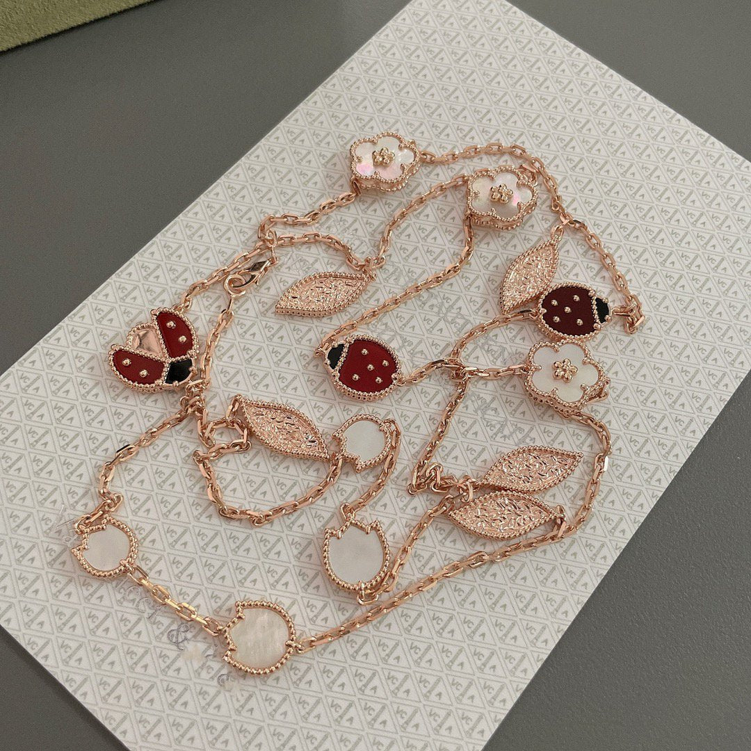 ¡®Lume Jewelry¡¯LUCKY SPRING 15 MOTIFS ROSE GOLD NECKLACE