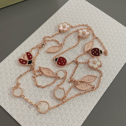 ¡®Lume Jewelry¡¯LUCKY SPRING 15 MOTIFS ROSE GOLD NECKLACE