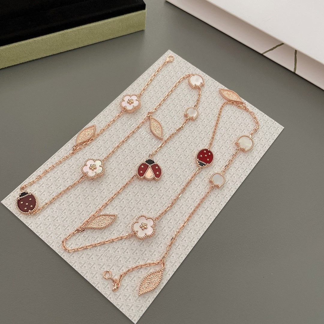 ¡®Lume Jewelry¡¯LUCKY SPRING 15 MOTIFS ROSE GOLD NECKLACE