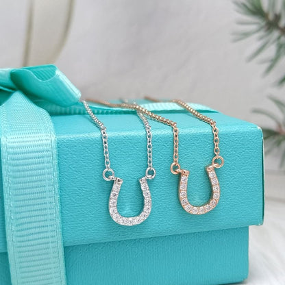 [Lume Jewelry]U PEDANT DIAMOND NECKLACE