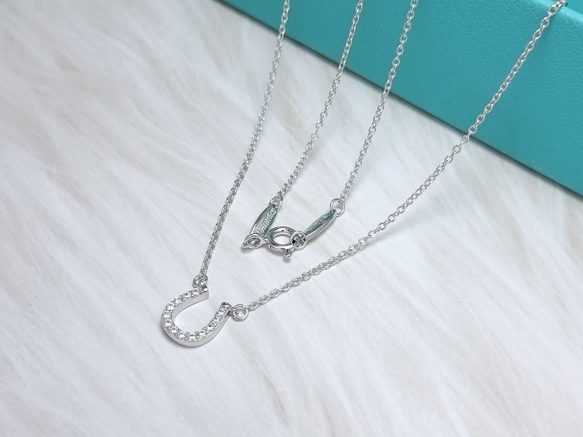[Lume Jewelry]U PEDANT DIAMOND NECKLACE
