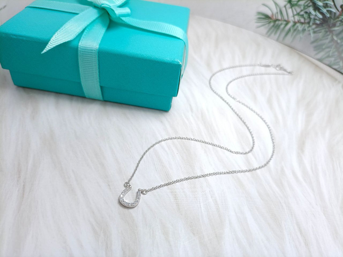 [Lume Jewelry]U PEDANT DIAMOND NECKLACE
