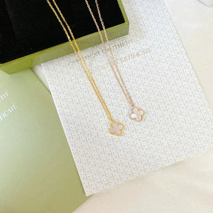 ¡®Lume Jewelry¡¯CLOVER MINI 9.5MM WHITE MOTHER-OF-PEARL NECKLACE