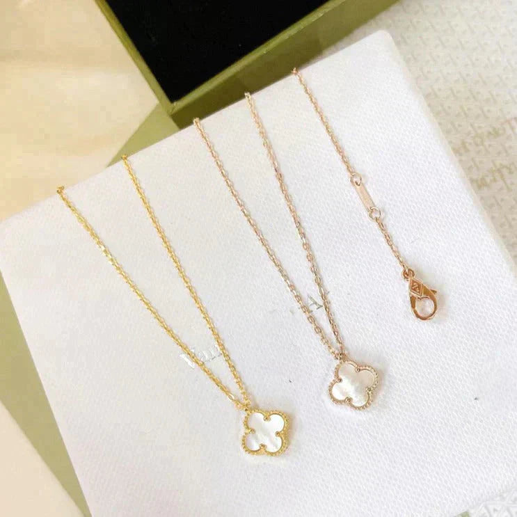¡®Lume Jewelry¡¯CLOVER MINI 9.5MM WHITE MOTHER-OF-PEARL NECKLACE