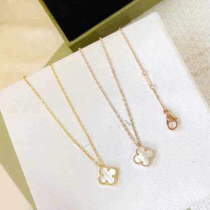 ¡®Lume Jewelry¡¯CLOVER MINI 9.5MM WHITE MOTHER-OF-PEARL NECKLACE