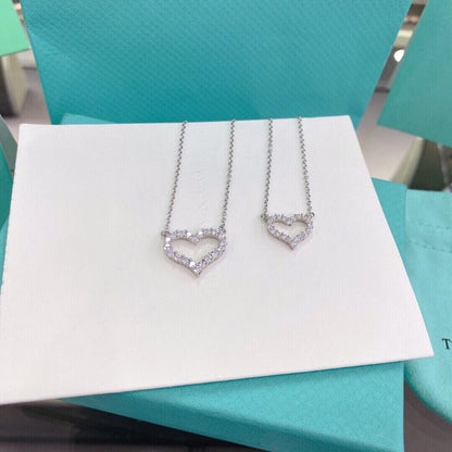 [Lume Jewelry]HEART-SHAPED DIAMOND NECKLACE