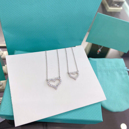[Lume Jewelry]HEART-SHAPED DIAMOND NECKLACE