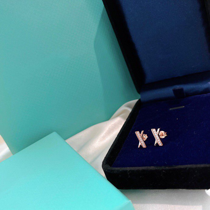 [Lume Jewelry]X EARRINGS ROSE GOLD DIAMONDS
