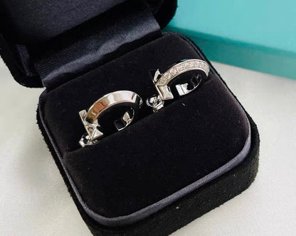 [Lume Jewelry]HOOP EARRINGS IN ROSE GOLD WITH DIAMONDS